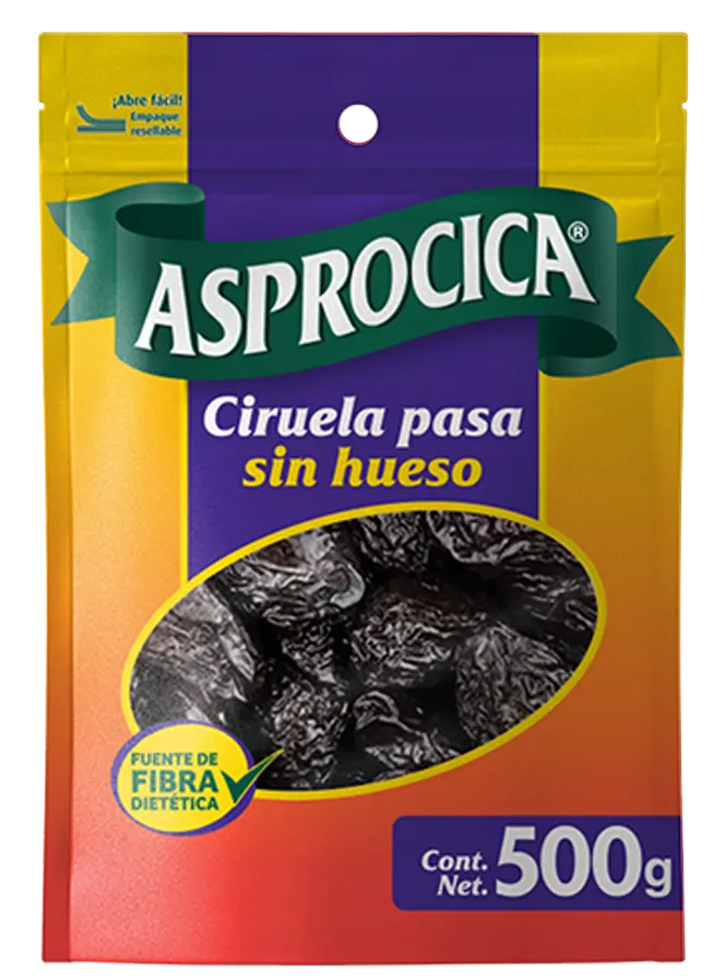 Ciruela pasa sin hueso frente