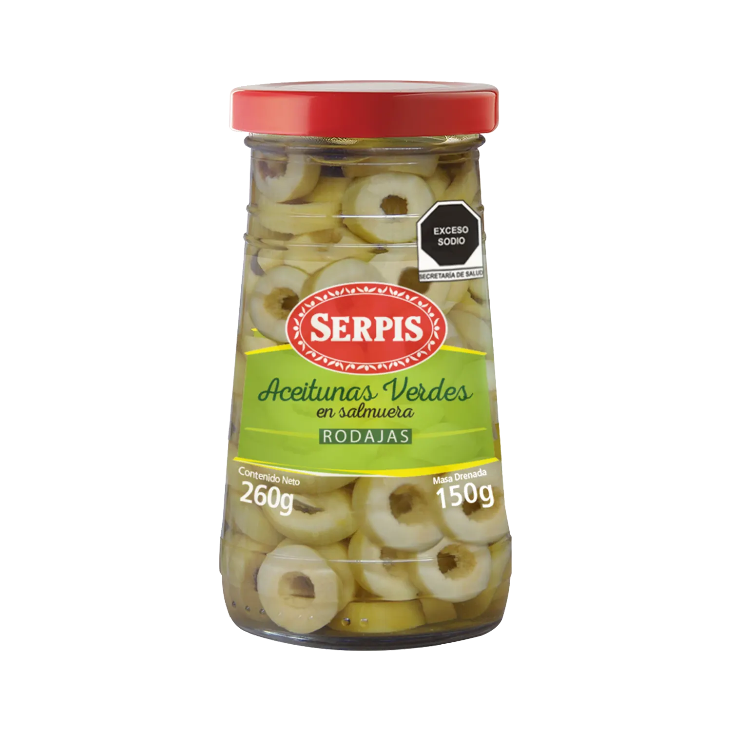 Aceitunas verdes en rodajas 260g Aceitunas verdes en rodajas 260g