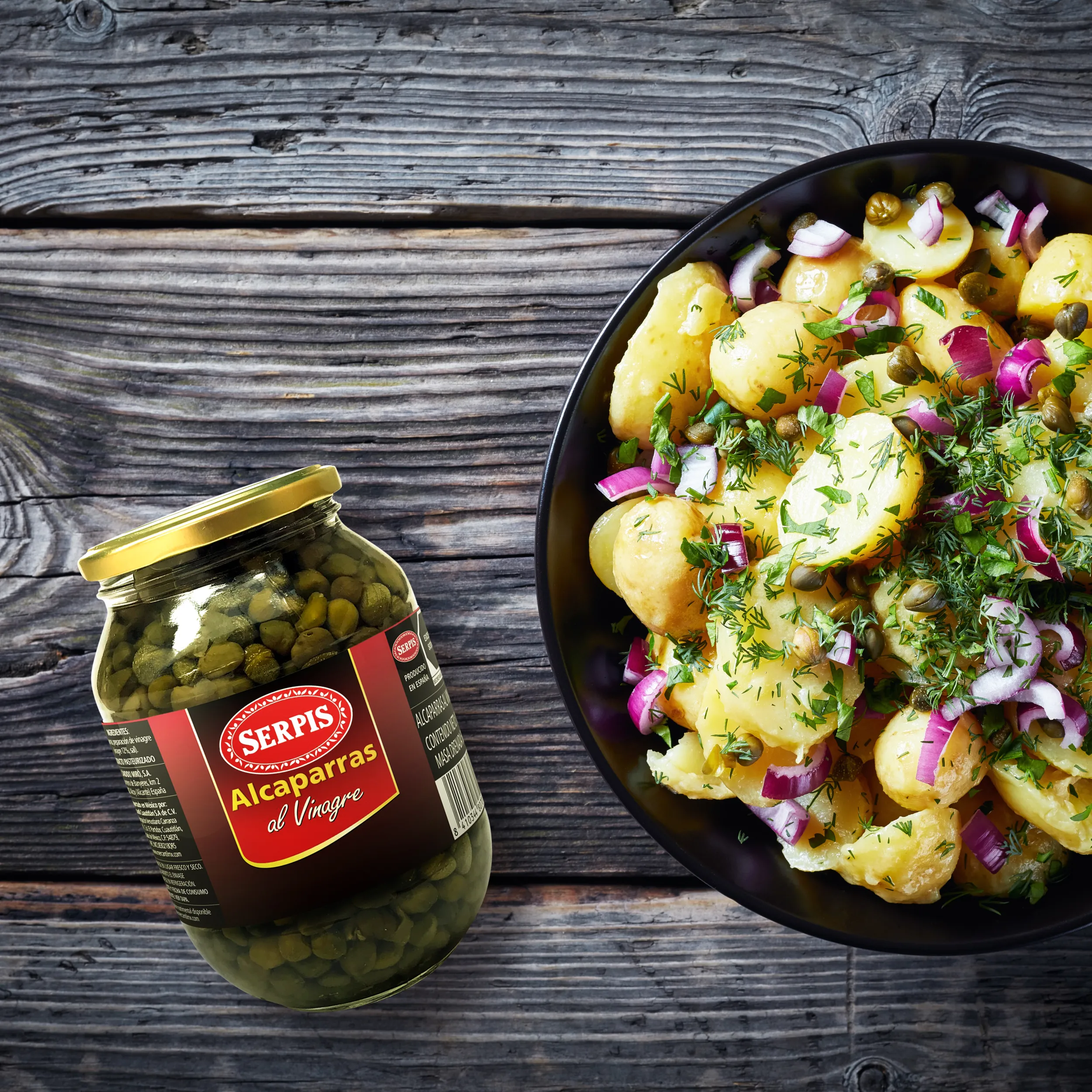 Ensalada de papa con alcaparras Ensalada de papa con alcaparras