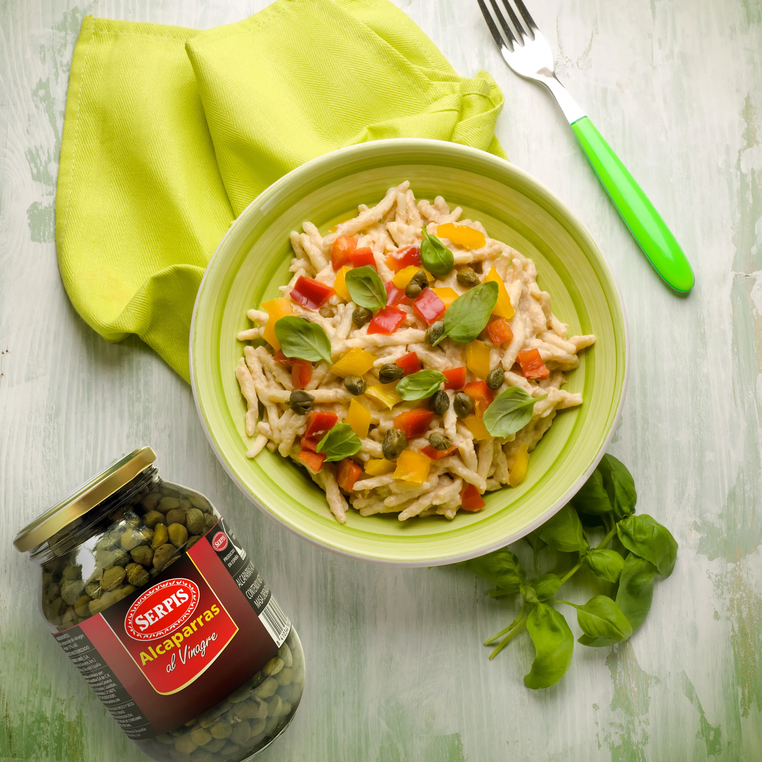 Pasta con alcaparras Pasta con alcaparras